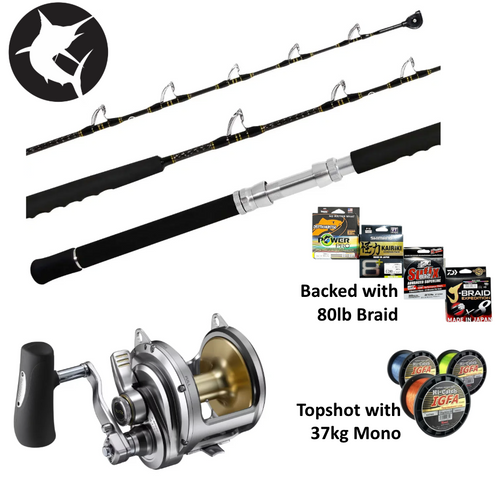Shimano Speedmaster 37kg / NEW Talica 50A 2-Speed Overhead Game Combo