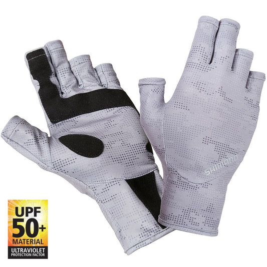 Shimano Sun Gloves UPF Grey Dot Camo