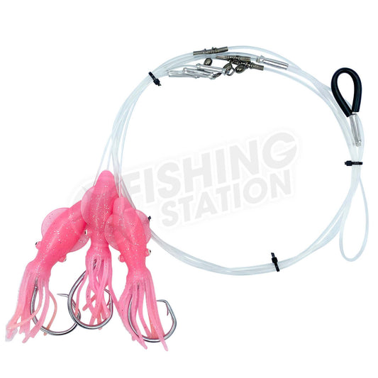 Shogun Deep Sea Rig-Pre-Made Game Rigs-Shogun-Lumo Pink-3 x 13/0 (fixed)-Fishing Station