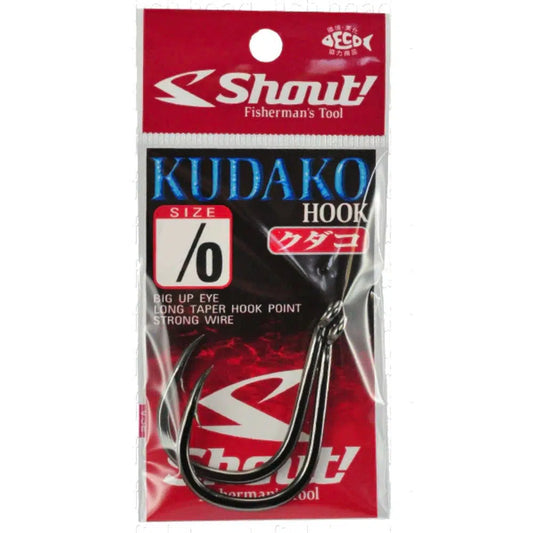 Shout Kudako Black Hook-Hooks - Single-Shout-Size 4/0-Fishing Station