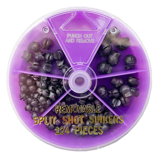 Sinker Pro Removable Split Shot Sinkers 124-Piece Dial Pack-Terminal Tackle - Sinkers-Sinker Pro-Fishing Station