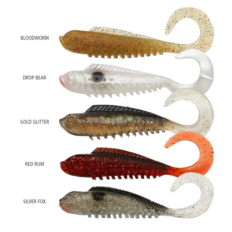 Load image into Gallery viewer, Squidgies Wriggler-Lure - Soft Plastic-Squidgies-80mm-Gold Glitter-Fishing Station
