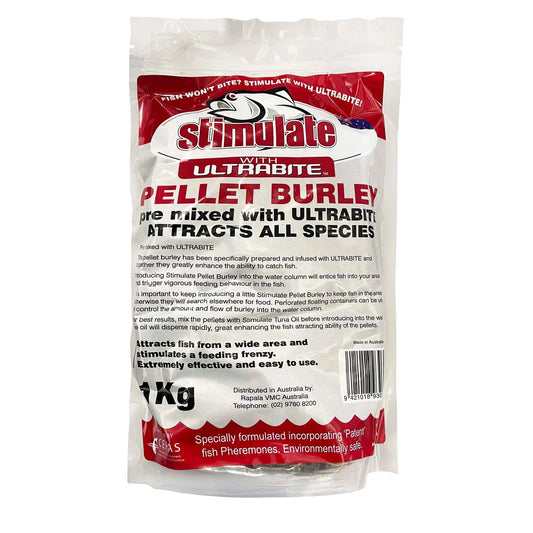 Stimulate Pellet Berley Pre Mixed with Ultrabite 1kg-Buckets, Bait Collecting & Burley-Stimulate-Fishing Station