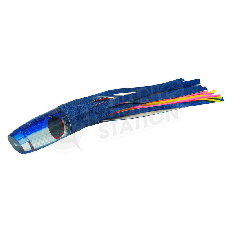 Load image into Gallery viewer, TANTRUM Lures Large Plunger Vinyl Skirted Trolling Lure-Lure - Skirted Trolling-Tantrum-Black/Purple Inner-Fishing Station
