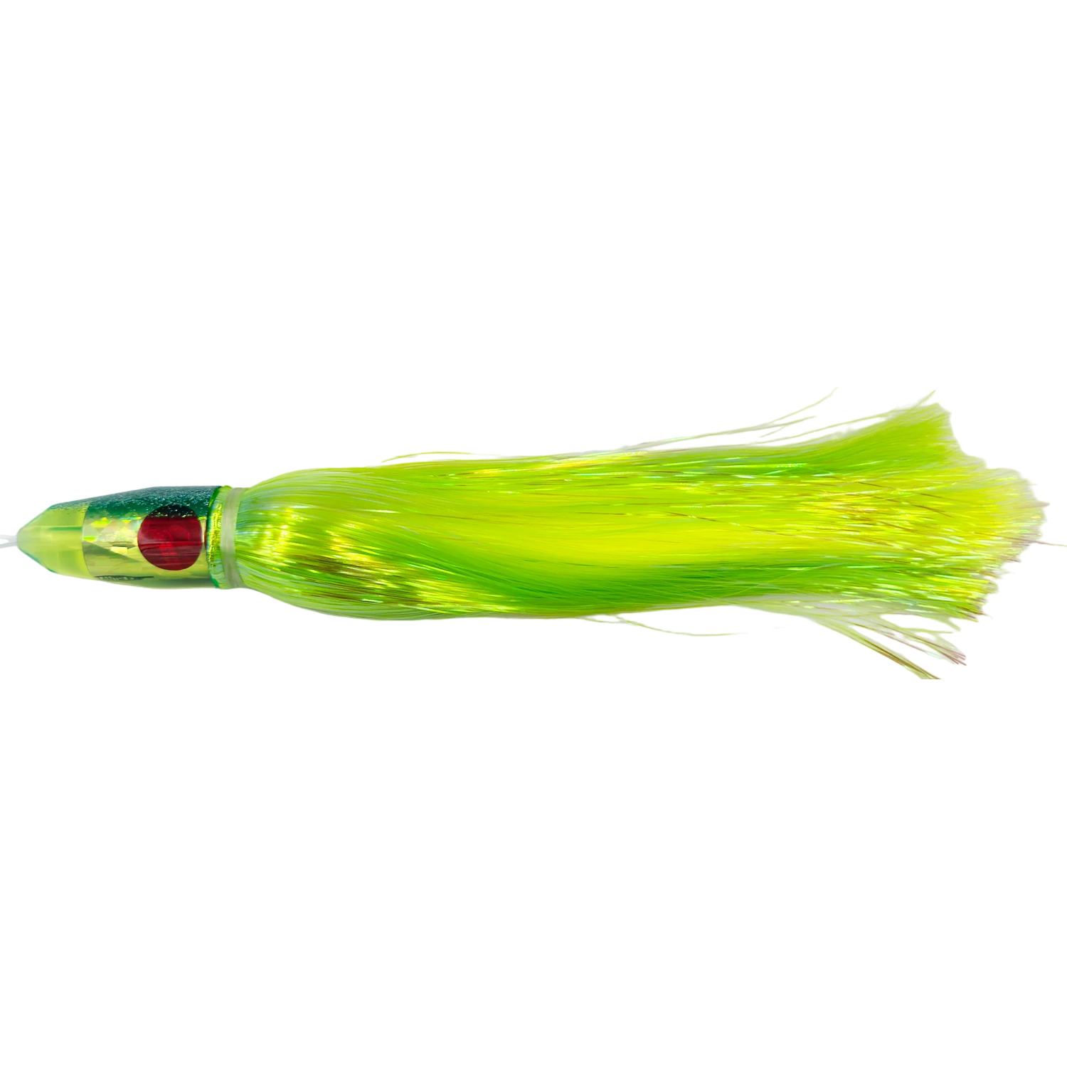 TANTRUM Lures Medium Bullet Strobez Flashabou Skirted Trolling Lure-Lure - Skirted Trolling-Tantrum-Green-Fishing Station