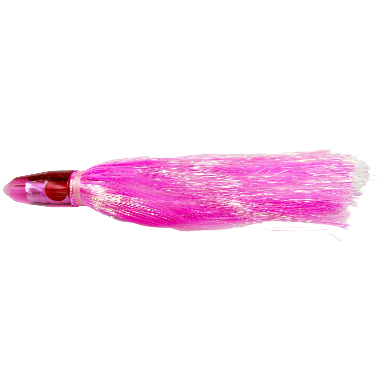 TANTRUM Lures Medium Bullet Strobez Flashabou Skirted Trolling Lure-Lure - Skirted Trolling-Tantrum-Pink-Fishing Station