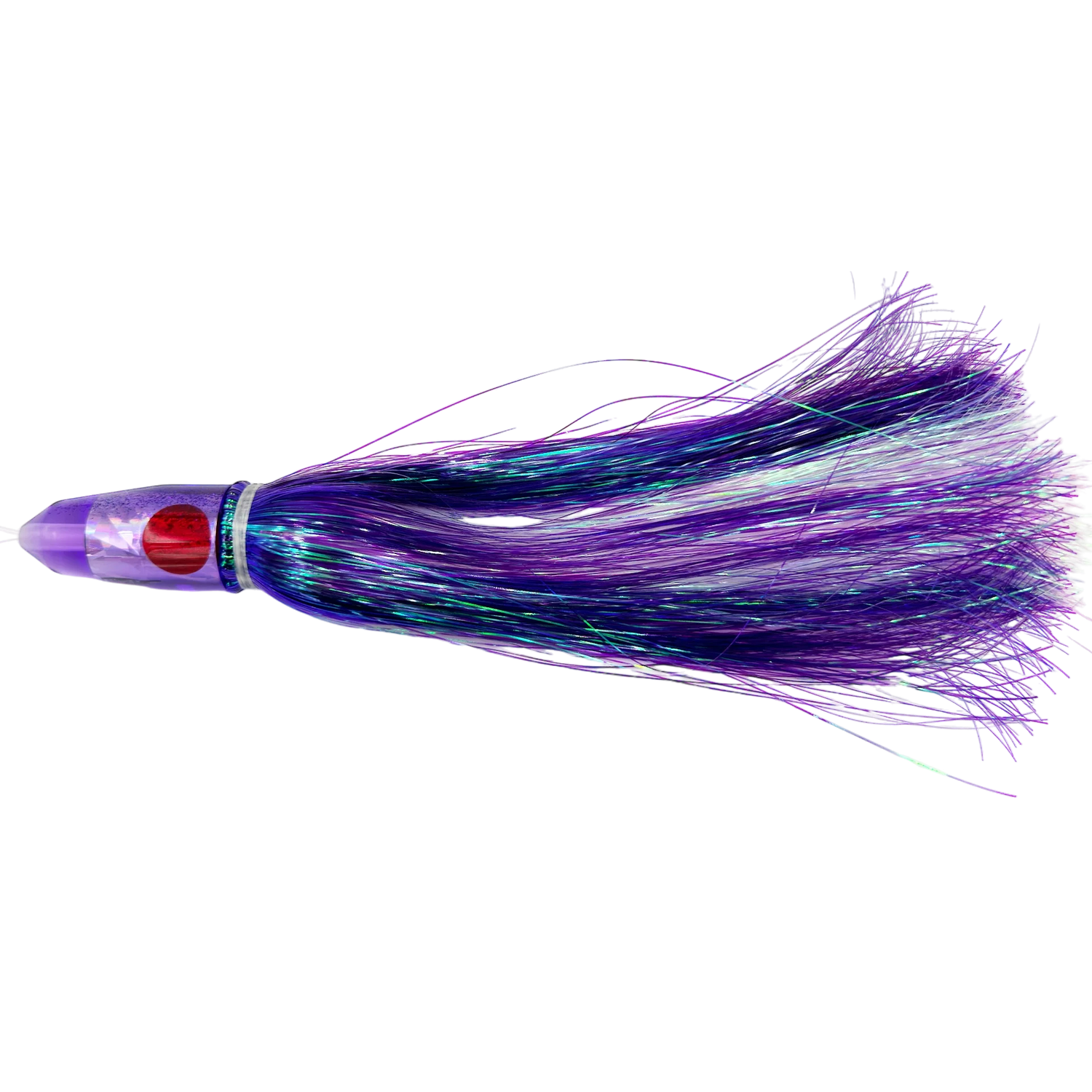 TANTRUM Lures Medium Bullet Strobez Flashabou Skirted Trolling Lure-Lure - Skirted Trolling-Tantrum-Purple-Fishing Station