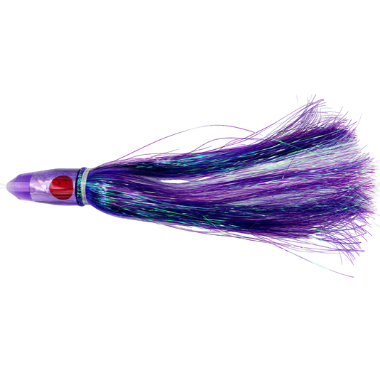 TANTRUM Lures Medium Bullet Strobez Flashabou Skirted Trolling Lure-Lure - Skirted Trolling-Tantrum-Purple-Fishing Station