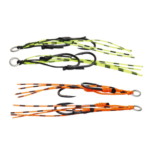 TT Finesse Series UV Assist Hooks-Hooks - Assist-Tackle Tactics (TT)-Orange Tiger-Small 4.5kg-Fishing Station