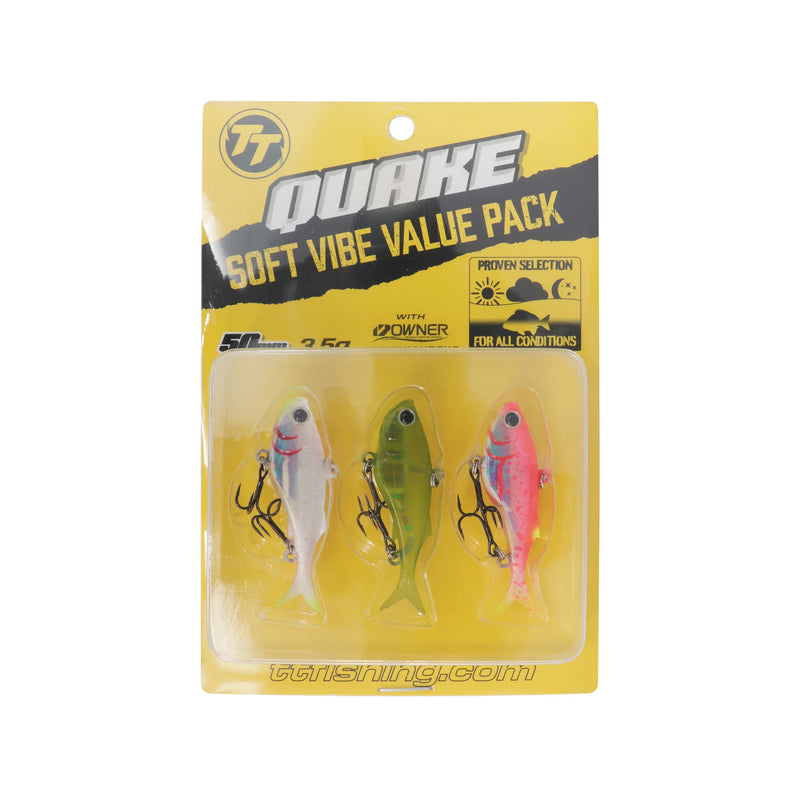 Load image into Gallery viewer, TT Quake Soft Vibe Lure Value Pack
