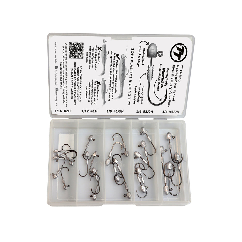 TT Headlockz HD River and Estuary Value Pack Jig Heads-Hooks - Jigheads-Tackle Tactics (TT)-Fishing Station