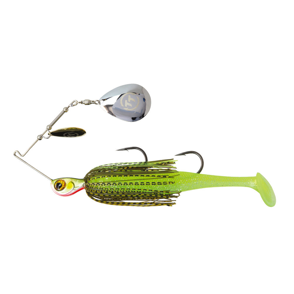 TT Tornado + Double Colorado Rigged Spinnerbait Lures-Lure - Spinnerbaits & Spinners-Tackle Tactics (TT)-1oz-Mossy-Fishing Station
