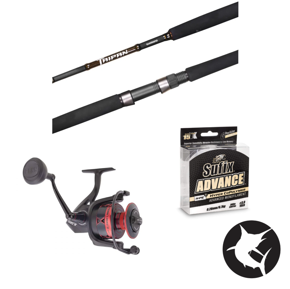 Tailor/Salmon/Light Jewfish Surf Fishing Combo - Taipan 1203 / Fierce IV 6000