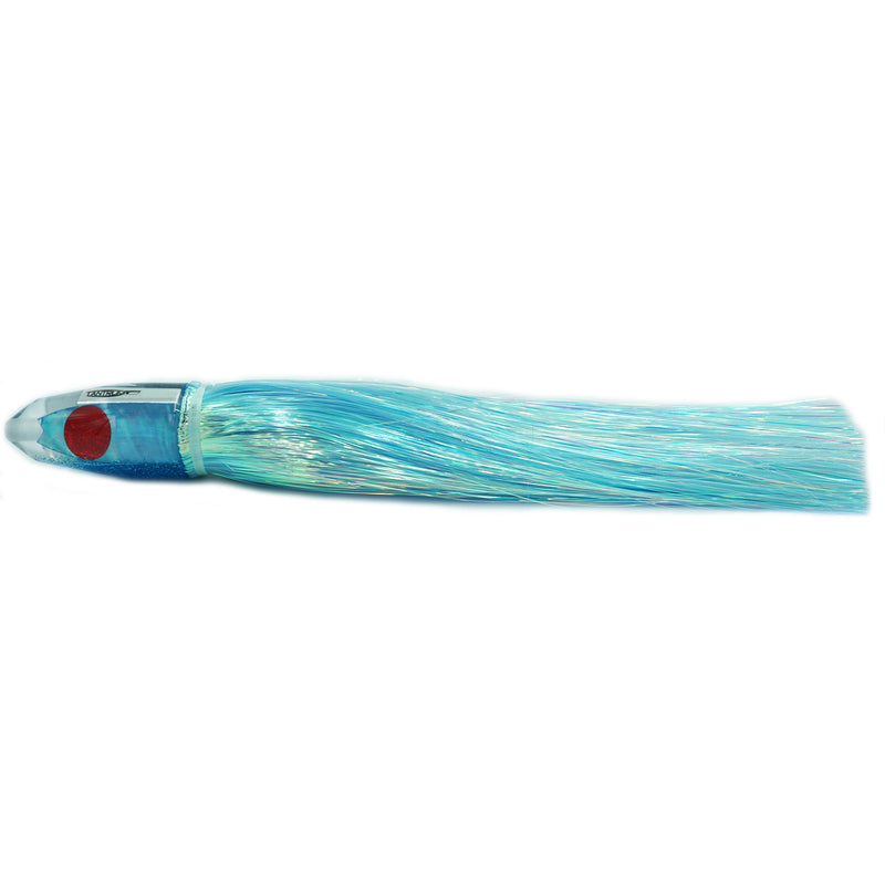 Load image into Gallery viewer, TANTRUM Lures Medium Bullet Strobez Flashabou Skirted Trolling Lure-Lure - Skirted Trolling-Tantrum-Ice Blue-Fishing Station

