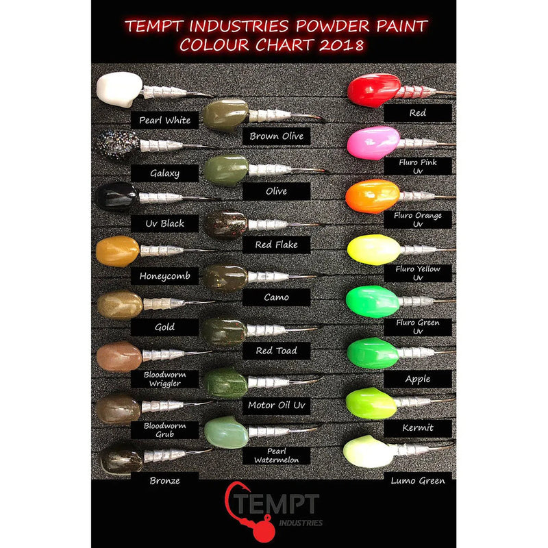 Load image into Gallery viewer, Tempt Jighead Powder Paint 60g-Hooks - Jigheads-Tempt-Fluro Yellow-Fishing Station
