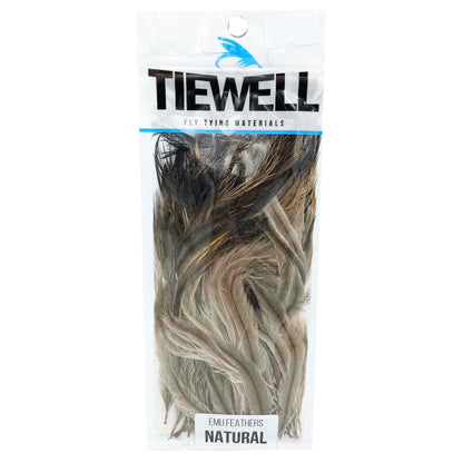 Tiewell Emu Feathers-Fly Fishing - Fly Tying Material-Tiewell-Natural Grey-Fishing Station