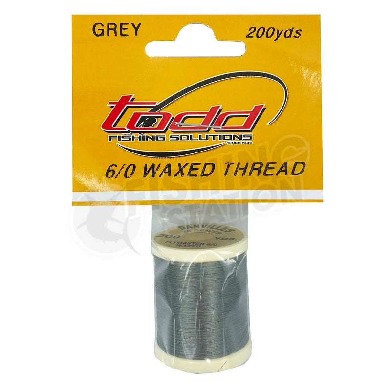 Load image into Gallery viewer, Todd 6/0 Waxed Thread (70 Denier)-Fly Fishing - Fly Components-Todd-Light Grey-Fishing Station
