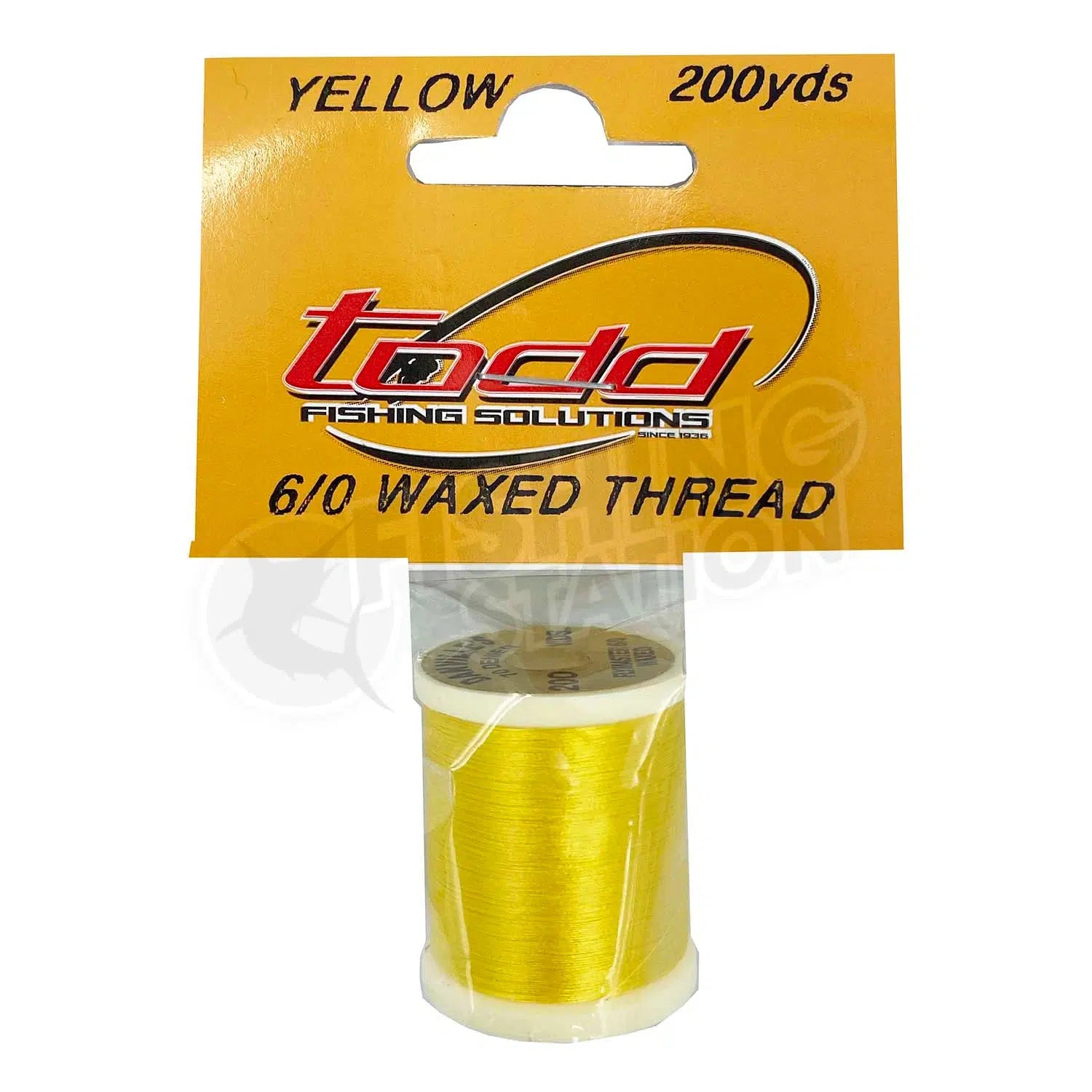 Todd 6/0 Waxed Thread (70 Denier)-Fly Fishing - Fly Components-Todd-Yellow-Fishing Station