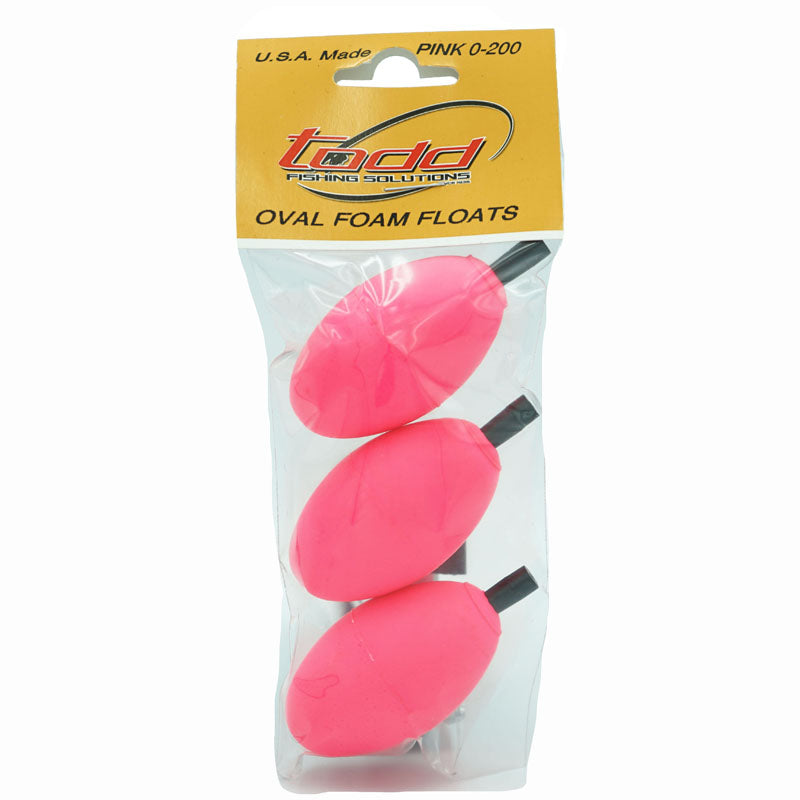 Todd Coloured Oval Float-Terminal Tackle - Floats & Stoppers-Todd-Pink-0-200 2"-Fishing Station