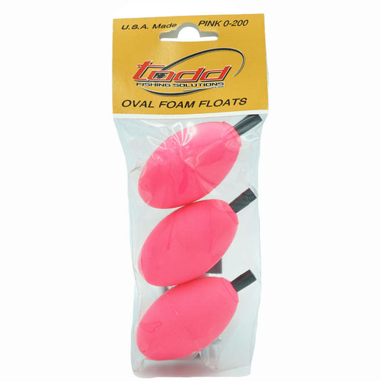 Todd Coloured Oval Float-Terminal Tackle - Floats & Stoppers-Todd-Pink-0-200 2"-Fishing Station