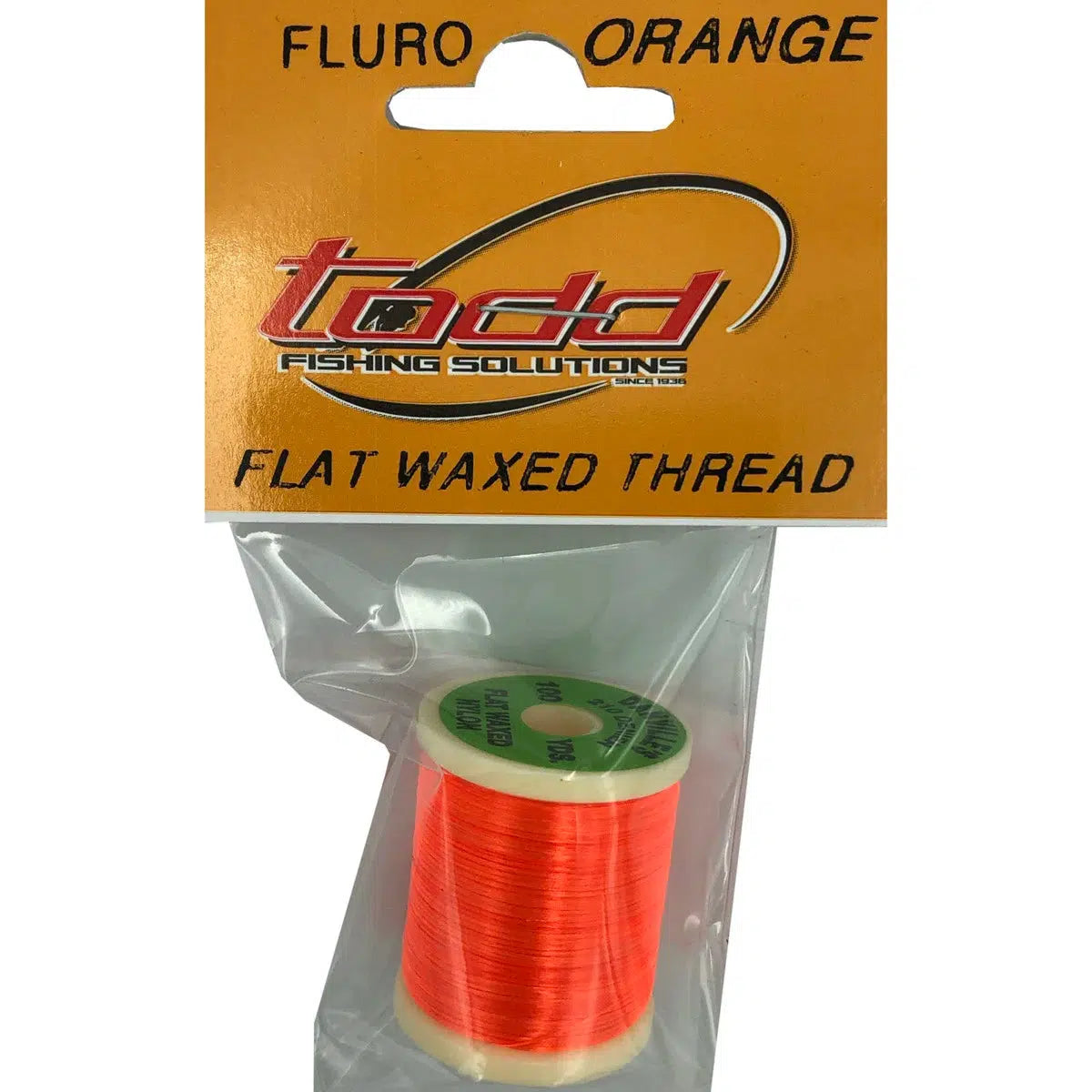Todd Flat Waxed Thread (210 Denier)-Fly Fishing - Fly Components-Todd-Fl Orange-Fishing Station