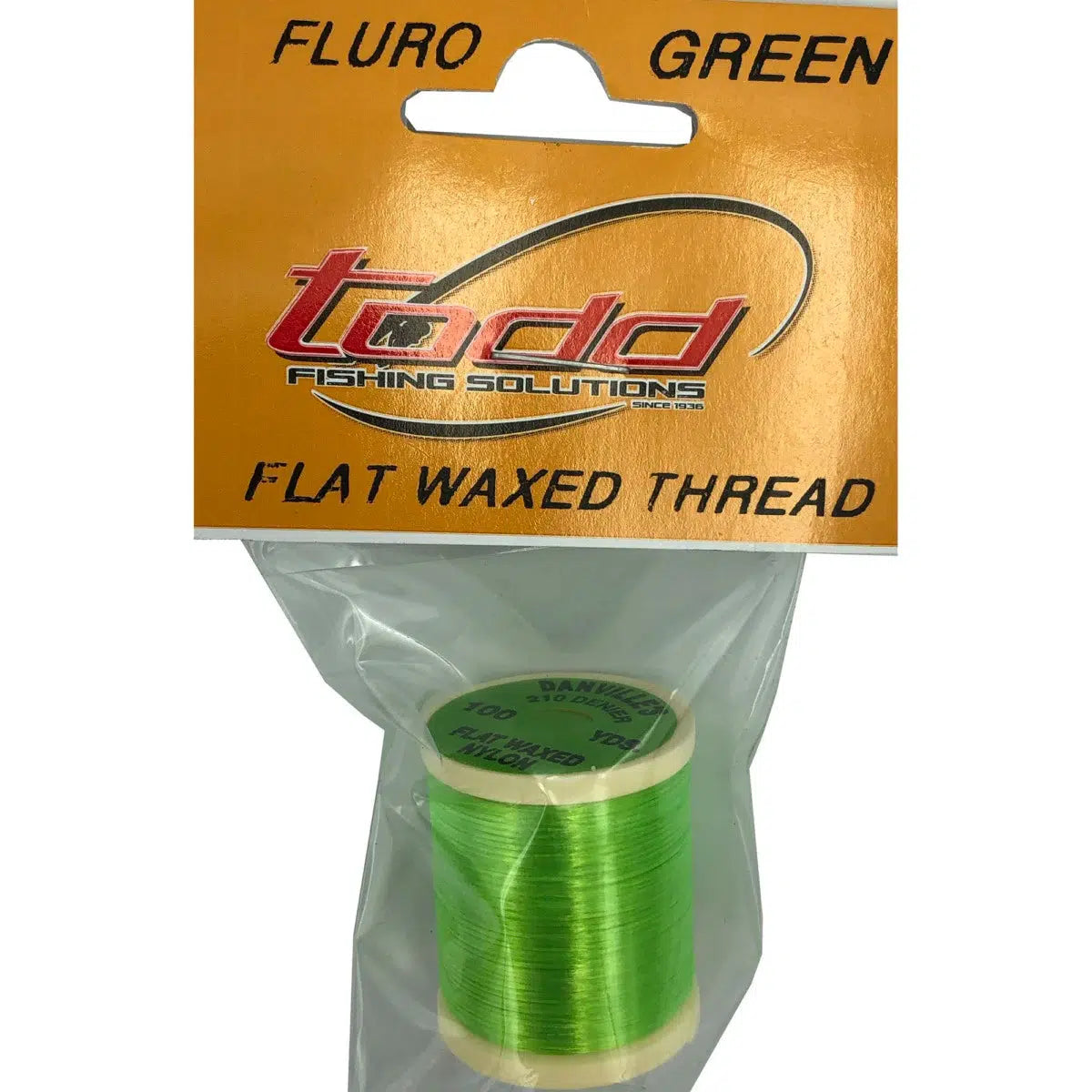 Todd Flat Waxed Thread (210 Denier)-Fly Fishing - Fly Components-Todd-Fluoro Green-Fishing Station