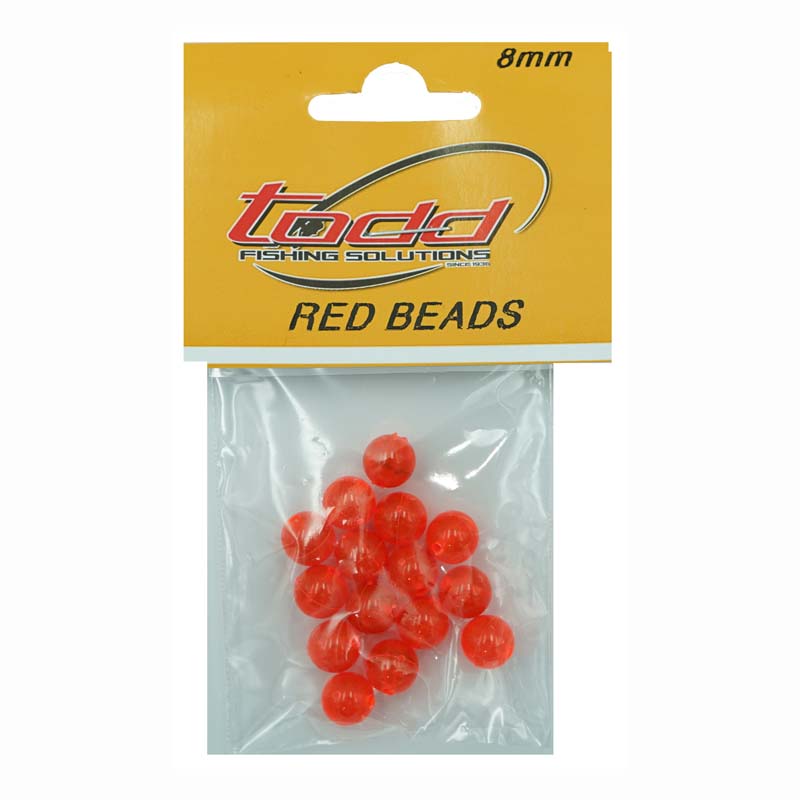 Todd Red Beads-Terminal Tackle - Beads & Tubing-Todd-8mm-Fishing Station