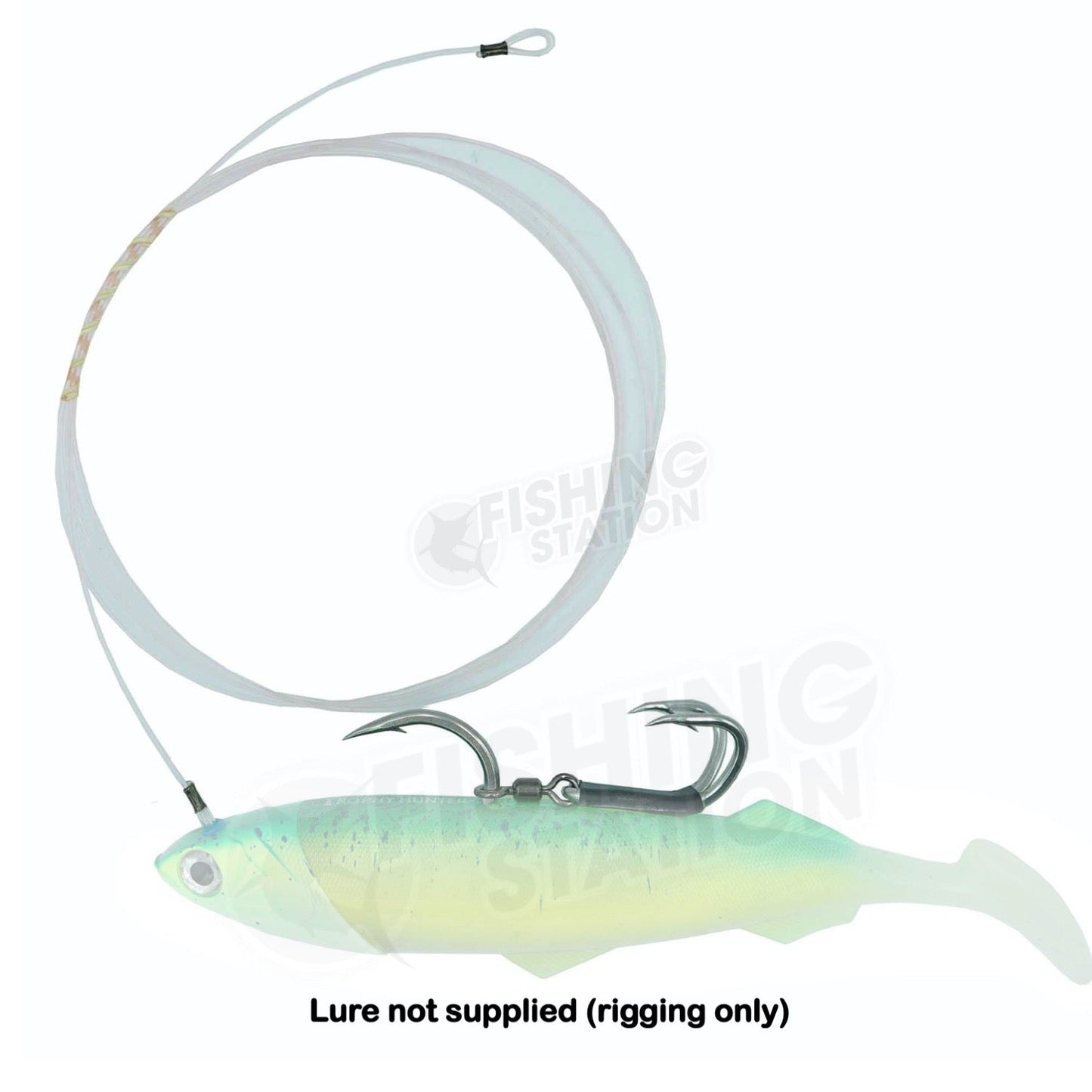 Trophy Hunter Profidgie Pre-Rigged Single+Double Hook Rig + Leader-Pre-Made Game Rigs-Trophy Hunter-Fluoro-150lb-Fishing Station