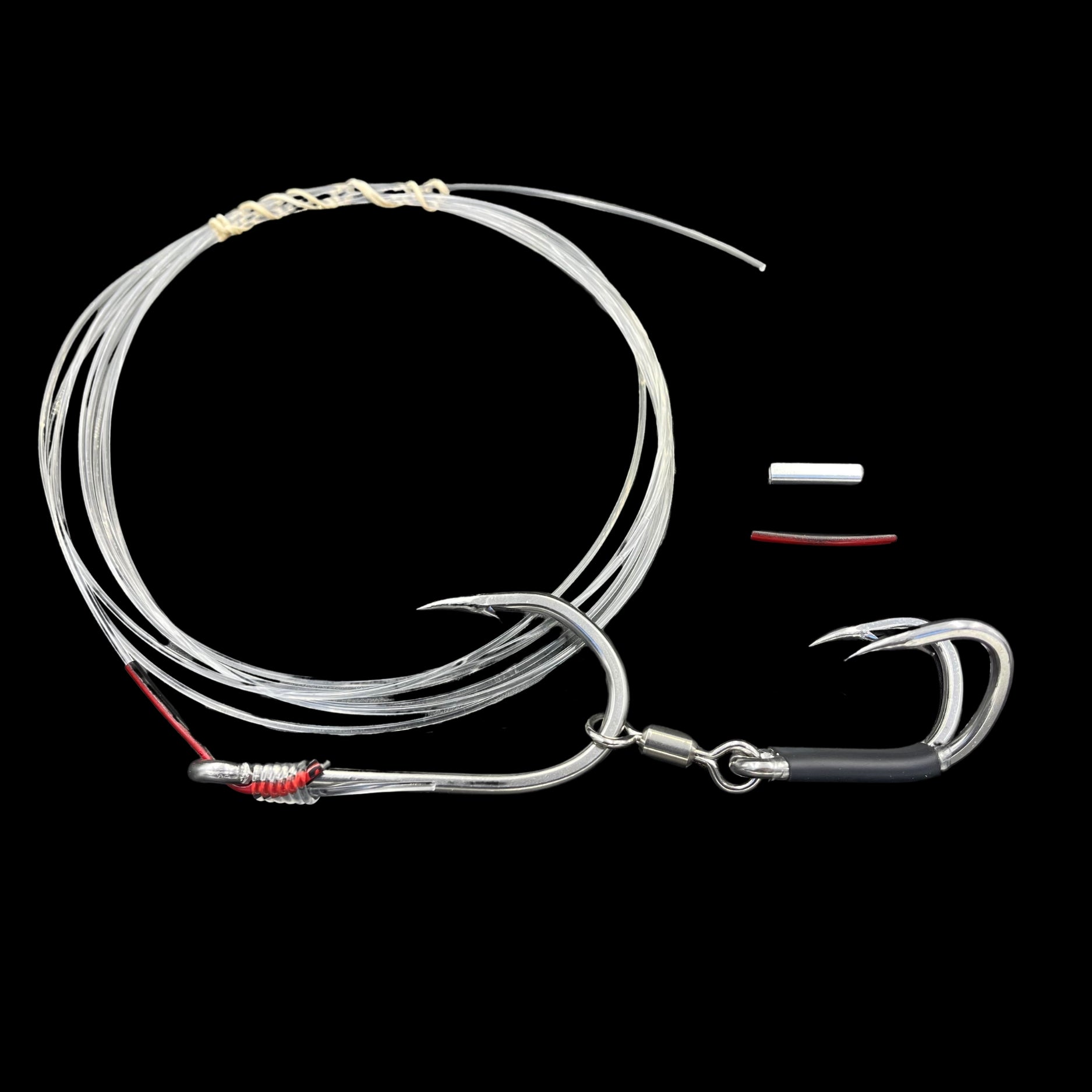 Trophy Hunter Profidgie PreRigged Single+Double Hook Rig + Leader