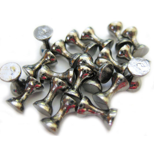 Tungsten Hourglass Eyes-Fly Fishing - Fly Components-Todd-Silver/Red-3x5mm-Fishing Station