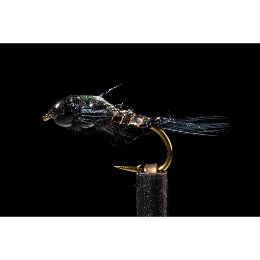 Two Bead Hooker - Black Freshwater Fly-Lure - Freshwater Fly-Manic Tackle Project-#16-Fishing Station