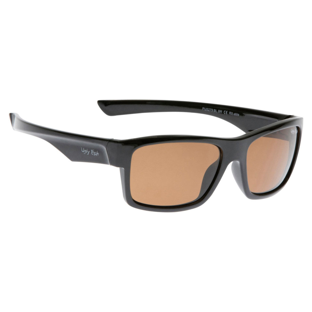 Ugly Fish PU5279 Unbreakable Polarised Sunglasses-Sunglasses-Ugly Fish-Black - Brown (MBL.BR)-Fishing Station