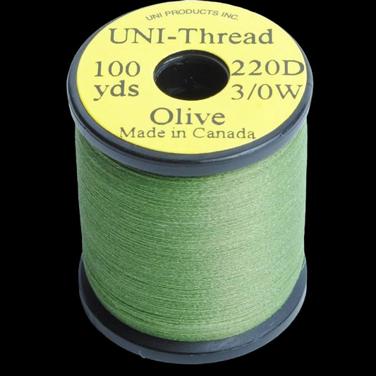 Uni 3/0 Waxed Thread (220 Denier)-Fly Fishing - Fly Tying Material-Uni Productions Inc-#263 Olive-Fishing Station