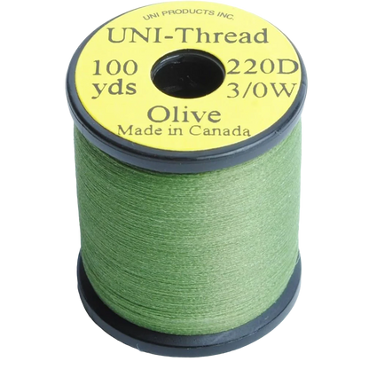 Uni 3/0 Waxed Thread (220 Denier)-Fly Fishing - Fly Tying Material-Uni Productions Inc-#263 Olive-Fishing Station