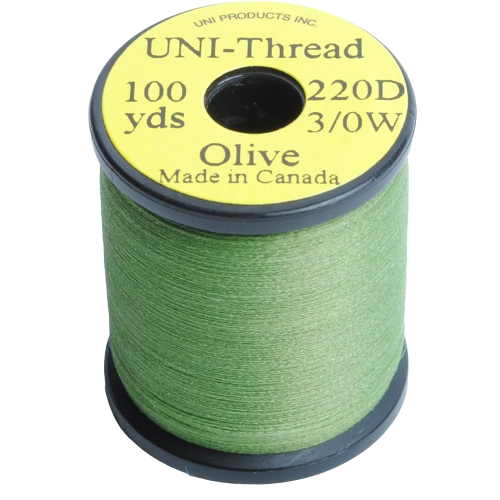 Uni 3/0 Waxed Thread (220 Denier)-Fly Fishing - Fly Tying Material-Uni Productions Inc-#263 Olive-Fishing Station