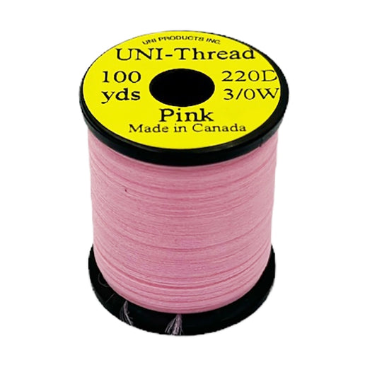 Uni 3/0 Waxed Thread (220 Denier)-Fly Fishing - Fly Tying Material-Uni Productions Inc-#289 Pink-Fishing Station