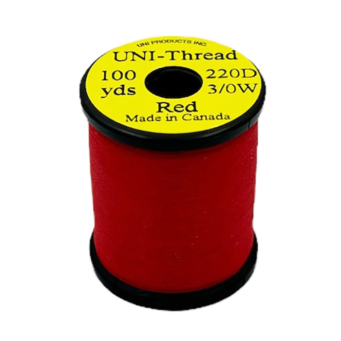 Uni 3/0 Waxed Thread (220 Denier)-Fly Fishing - Fly Tying Material-Uni Productions Inc-#310 Red-Fishing Station