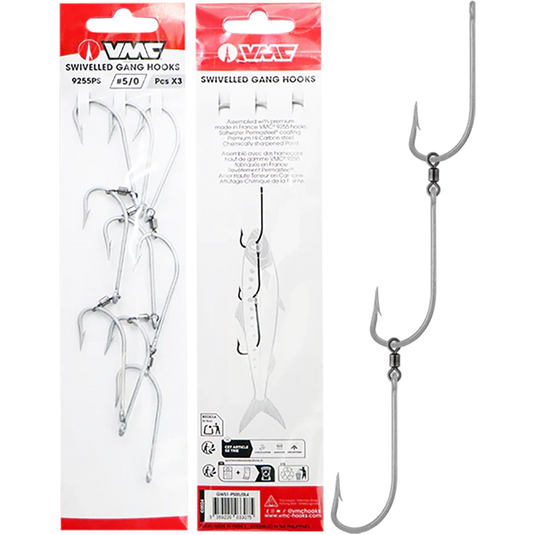 VMC Swivelled Gang 3 Hooks-Hooks - Gang-VMC-7/0-Fishing Station