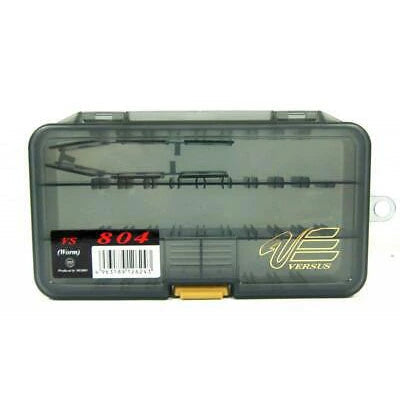 Versus 800 Series Worm Tackle Box - Black-Tackle Boxes & Bags-Versus-6 inch VS-804-Fishing Station