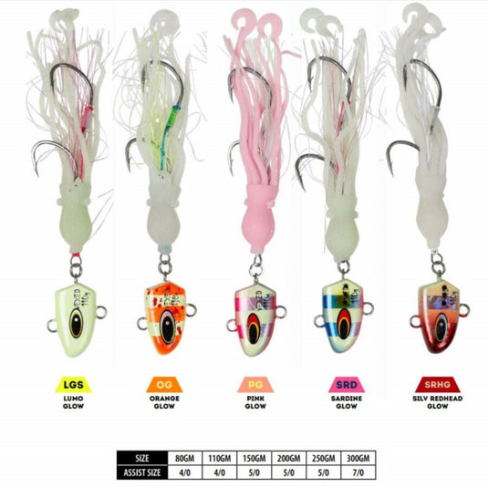 Vexed Occy Head Twin Flashy Jig Lure-Lure - Jig-Vexed-Pink Glow-40GM-Fishing Station