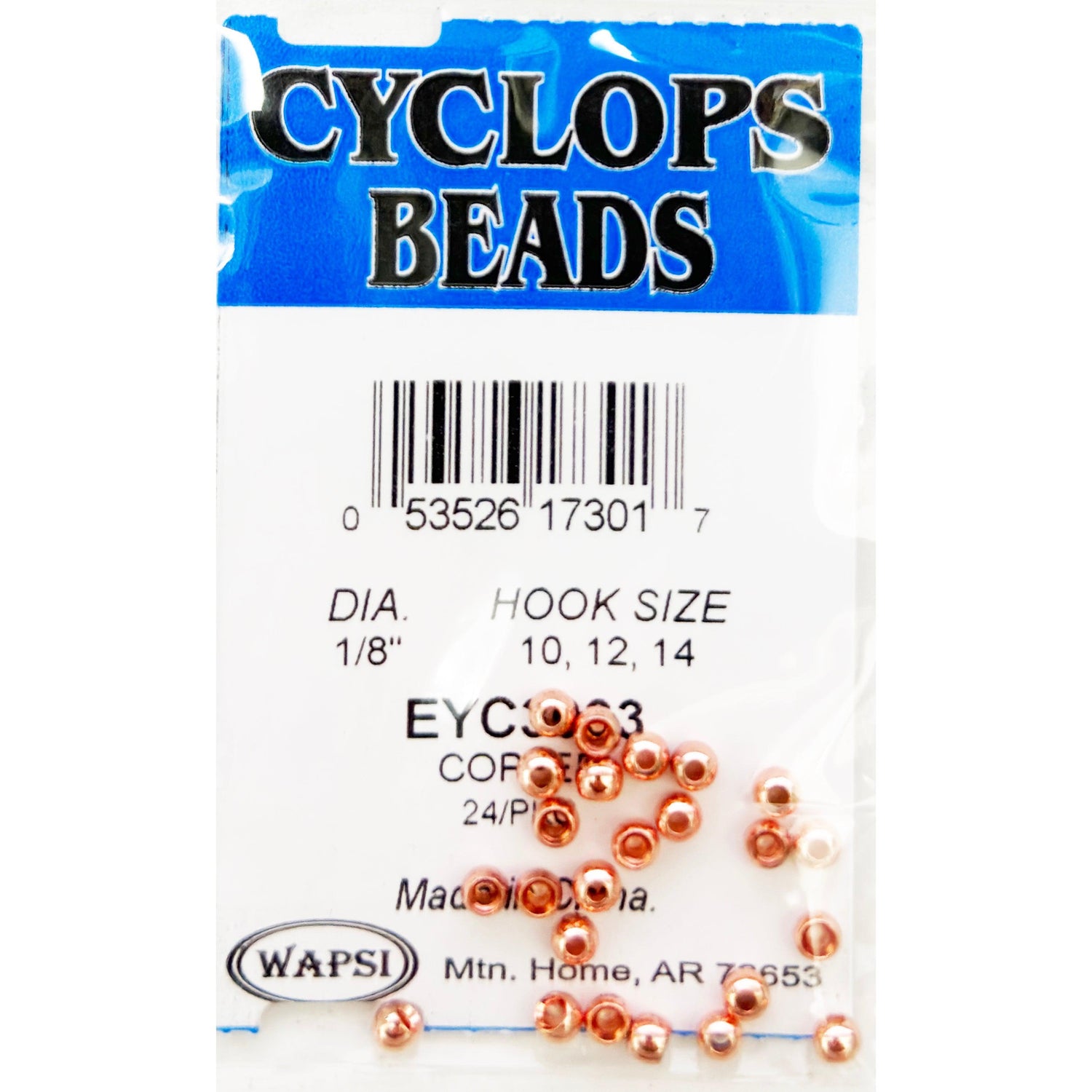 Wapsi Cyclops Beads-Fly Fishing - Fly Components-Wapsi-Copper-5/32"-Fishing Station