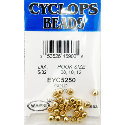 Wapsi Cyclops Beads-Fly Fishing - Fly Components-Wapsi-Gold-5/64