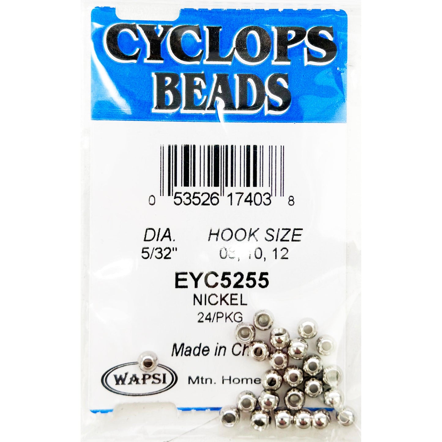 Wapsi Cyclops Beads-Fly Fishing - Fly Components-Wapsi-Nickle-5/32"-Fishing Station