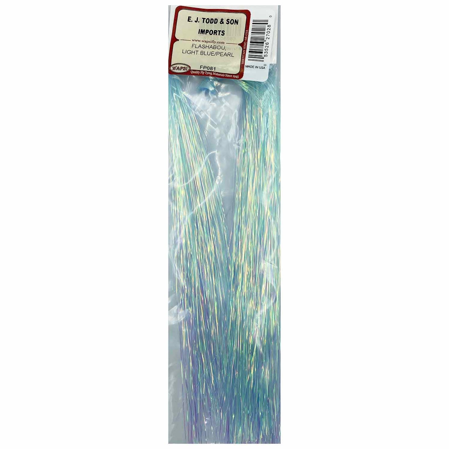 Wapsi Flashabou Fly Tying and Trolling Lure Skirting Material-Skirt-Wapsi-Light Blue Pearl-Fishing Station