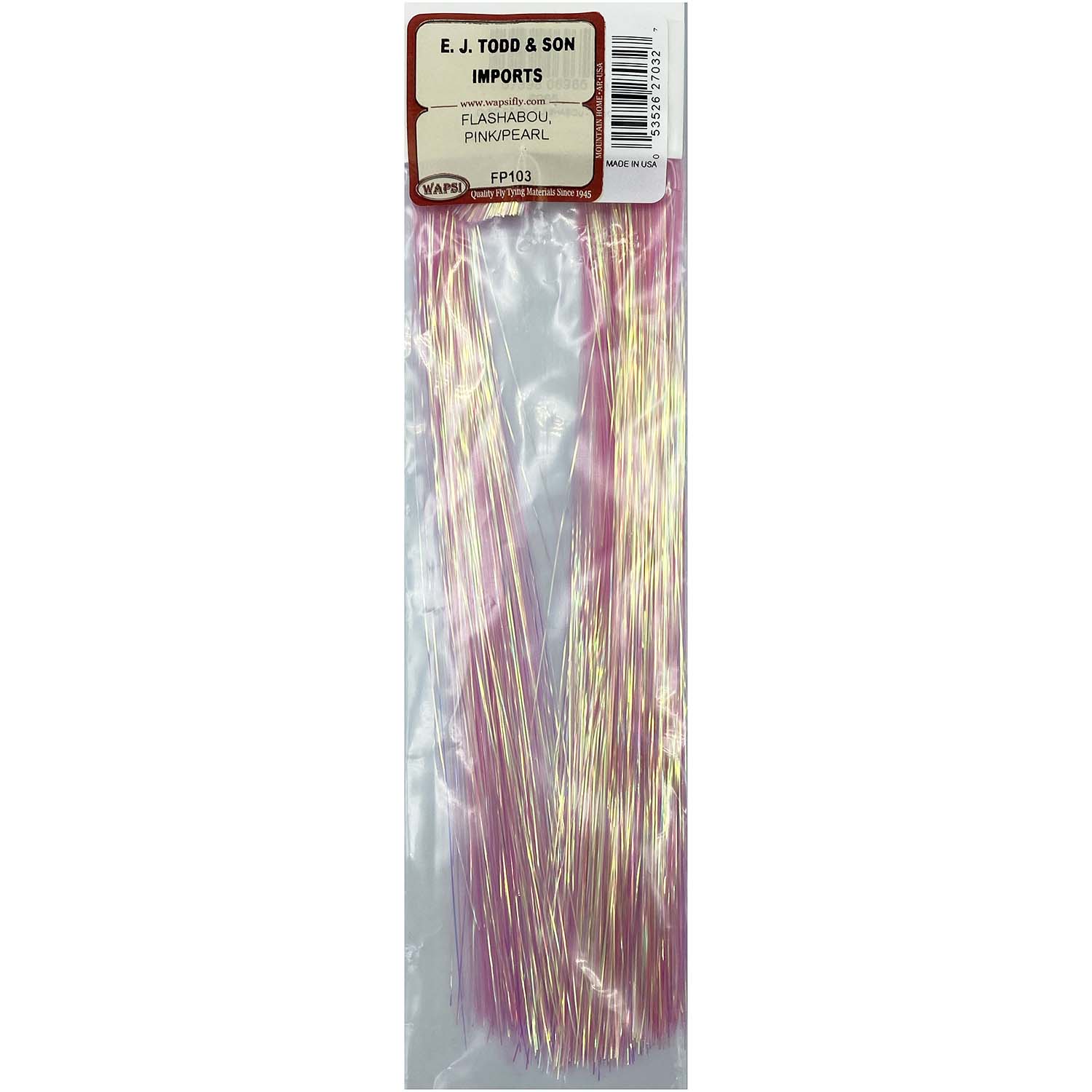 Wapsi Flashabou Fly Tying and Trolling Lure Skirting Material-Skirt-Wapsi-Pink Pearl-Fishing Station