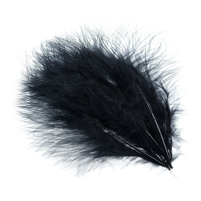 Wapsi Marabou Plumes-Fly Fishing - Fly Tying Material-Wapsi-Black-Fishing Station