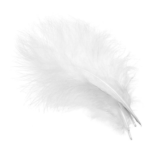 Wapsi Marabou Plumes-Fly Fishing - Fly Tying Material-Wapsi-White-Fishing Station