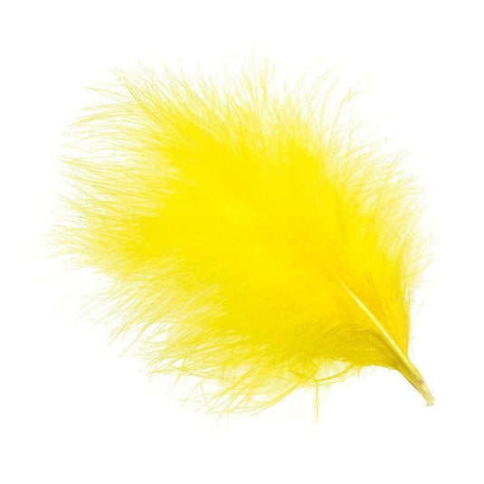 Wapsi Marabou Plumes-Fly Fishing - Fly Tying Material-Wapsi-Yellow-Fishing Station