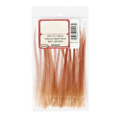 Wapsi Neck Hackle Tips-Fly Fishing - Fly Tying Material-Wapsi-Brown-Large-Fishing Station