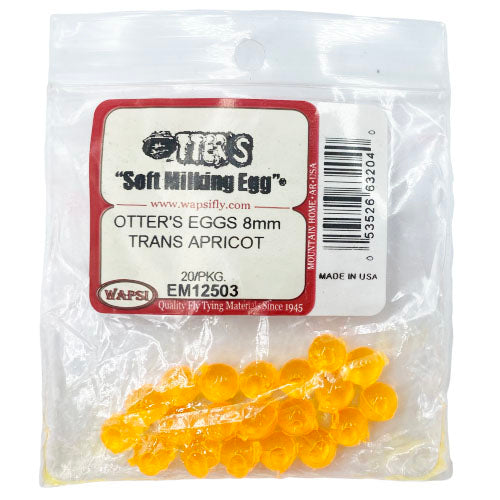 Wapsi Soft Milking Otter's Eggs-Fly Fishing - Fly Tying Material-Wapsi-Translucent Apricot-8mm-Fishing Station